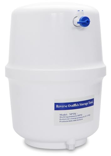 smardy Osmose Wassertank 4 Gallonen (15,14 Liter) Vorratstank + Absperrhahn für Umkehrosmose RO Osmoseanlagen Wasserschlauch 1/4' (6,35mm)