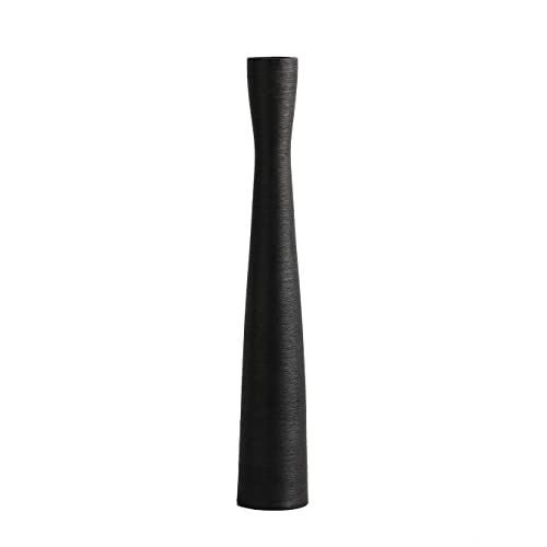 Cutfouwe Vase Schwarz - 50cm Hoch Bodenvase Schwarz,Vasen Deko Modern,Große Keramik Vase für Pampasgras,Dekozweige und Trockenblumen,Blumenvasen für Home Office Dekor,Wohnzimmer Büro Dekoration