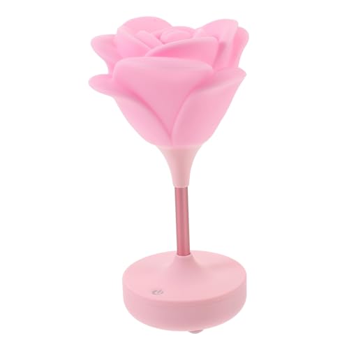HOMSFOU 2st Led-nachtlicht Dekoratives Licht Rose Batteriebetriebene Lampe Dekorative Innenlampe Tischlampe Für Hochzeiten Led-nachtlampen Schreibtisch-spa-lampen Dimmbare Tischlampe Rosa