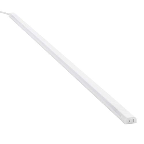 SEBSON LED Unterbauleuchte Küche 80cm, 4000K Neutralweiß, LED Lichtleiste mit Stecker und Schalter 230V, Indirekte Beleuchtung, Schrankbeleuchtung 24x13x800mm