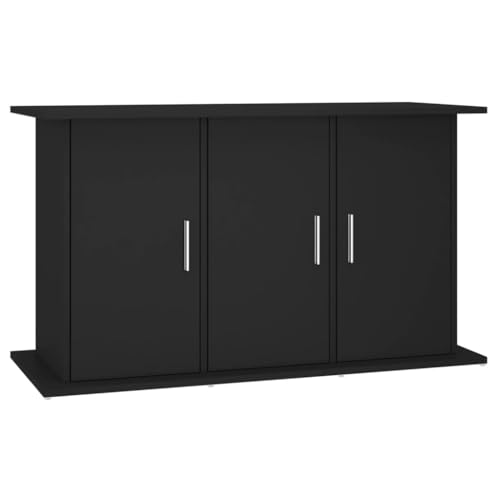 vidaXL Aquariumständer, Aquarium Unterschrank mit viel Stauraum, Aquarium Tisch mit Stabiler Oberplatte, Aquariumschrank Aquarium Halter, Schwarz Holzwerkstoff