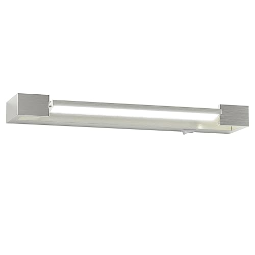 Taptoron LED Spiegelleuchte Bad, 42CM Spiegellampe Mit Schalter 18W 5000K Neutralweiß Badezimmer Lampe IP44 Wasserdicht Schminklicht, Drehbare Spiegellampe