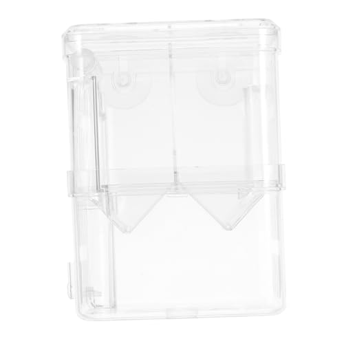 TOBBOMEY Kasten Brutkasten Für Aquarien Zuchtisolator Garnelenkäfig -Aquarium Zuchtfalle Für Aquarien Transportbehälter Für Fische Garnelenbecken Brutstätte Für Artemia Abs Transparent