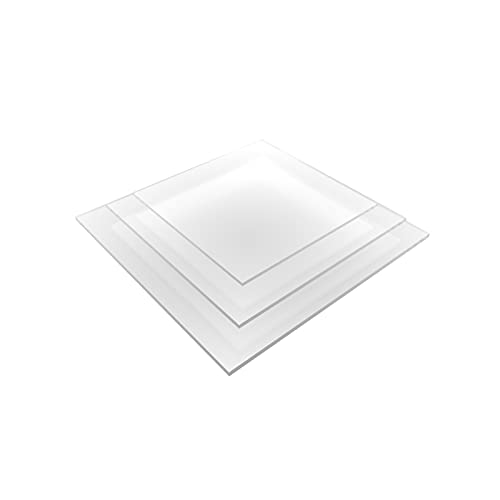 nattmann Acrylglas PLEXIGLAS®, PMMA, Kunststoffglas Zuschnitt - Acrylplatte & Acrylscheibe Zuschnitt 3 mm - Klare & Transparente Kunststoffplatte - Individuelles Wunschmaß möglich - (600 x 600 mm)