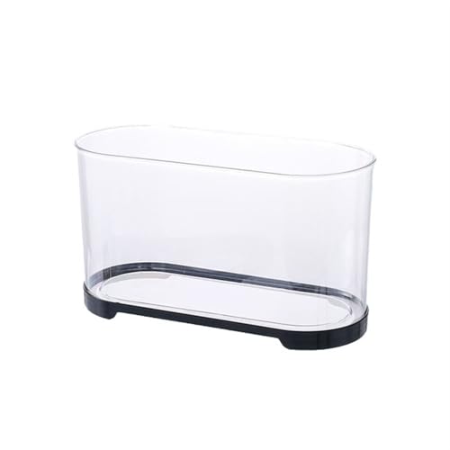 Kleines Aquarium, Desktop-Aquarium, HD, transparent, kleines Acryl-Aquarium, Goldfischbecken, kleine Fischzuchtbecken, Aquarium(Schwarz,32cm*14.4cm*16cm)