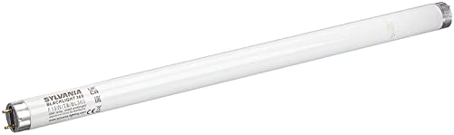 SYLVANIA T8 Schwarzlicht-Röhren-Lampe, G13 Sockel, 15 Watt, BL368 Blacklight, 10000h Lebensdauer, Lineare Form, 26mm Durchmesser, 450mm Länge, dimmbar, 1er Pack