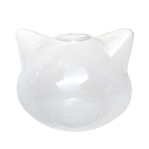 Aquarium Aquarium Kleine Katze Kopf Form Kleine Aquarium Tank Klar Glas Verdickt Desktop Aquarium Kleine Einfache Ökologische Tank Aquarium-Kit(Klein)