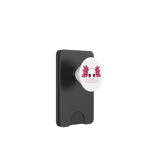 Skelelotl Lustiges Kawaii-Skelett, niedlicher Axolotl-Liebhaber, Halloween PopSockets PopWallet für MagSafe