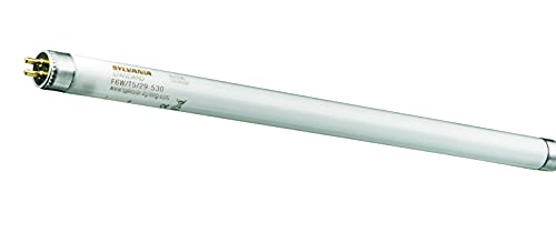 SYLVANIA T5 Leuchtstoff-Lampe, G5 Sockel, 13 Watt / 880 Lumen, Warm White (3000K), 10000h Lebensdauer, Lineare Form, 16mm Durchmesser, 525mm Länge, Weißer Kolben, dimmbar, 1er Pack