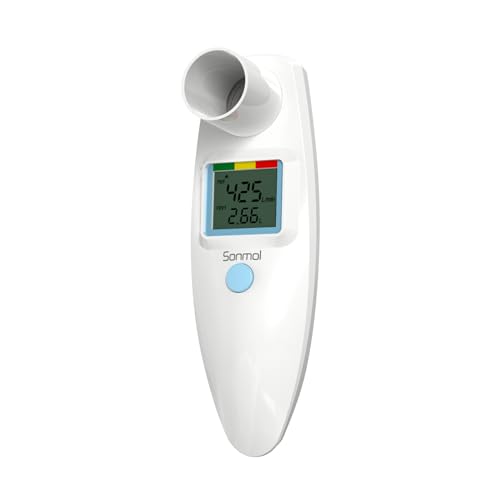 Peak Flow Meter für Erwachsene Kinder Digitales Spirometer für Asthma COPD PEF FEV1 Monitor
