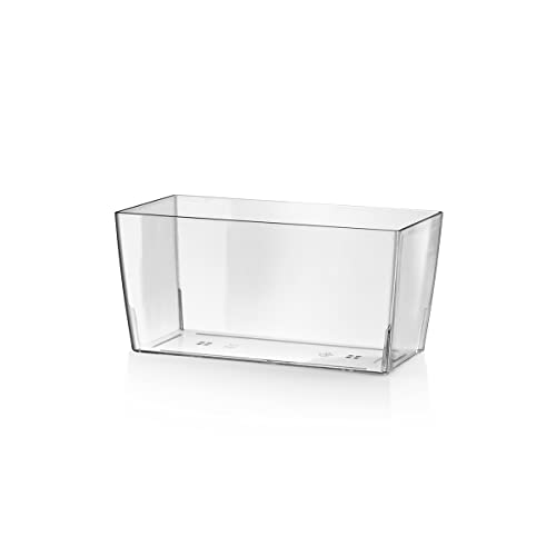 TERAPLAST 10447030 Blumentopf Coimbra, Transparent, 30 x 15 x 14 cm