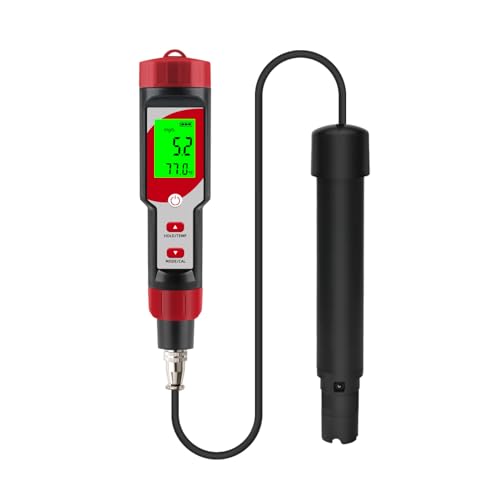 YIYEGO Sauerstoff Messgerät Wasser mit 3.6 Ft Elektrodenkabel, Digital DO Messgerät mit ATC, Gelöster Sauerstoff Test Kit für Wasser, Aquakultur, Fischteich, Bierbrauen 0.0-40.0mg/L