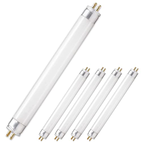 CLAR - Leuchtstoffröhre, Leuchtstoffröhren, T5 Leuchtstoffröhre, T5 6W, Leuchtstoffröhre T5, Leuchtstoffröhre Unterbauleuchte, Cold White 21,2 x 1,6 cm (6 Watts T5, Pack 5)