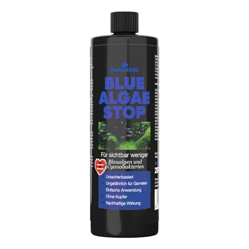 Blue Algae Stop | Aquarium Algen Entferner | Natürliche Algenbekämpfung und Pflanzenstärkung | Effektiv gegen Blaualgen, Schmieralgen, Schleimalgen | 250 ml