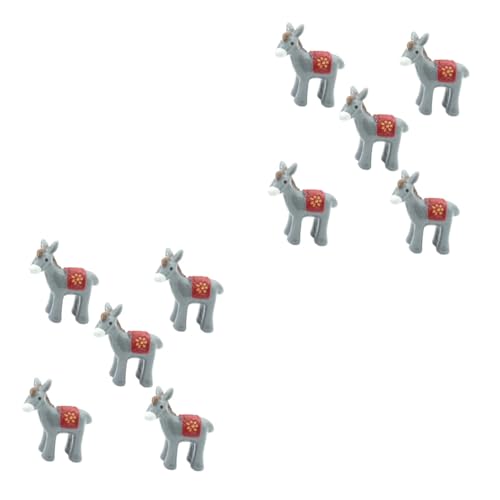 OFFSCH 10 Stk Kleiner Esel Der Mikrolandschaft Szenendekor Miniaturtiere Desktop-tierfiguren Esel-Modell Figuren Dekor Bürodekoration Miniaturfiguren Tierfigur Esel Mini-Ornament Harz