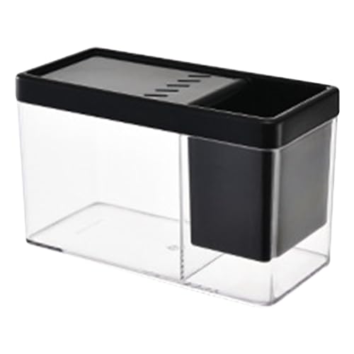 Fukamou Kleines Aquarium, Betta Aquarium,Transparentes Fisch-Aquarium-Desktop-Fischglas | Kleines -Betta-Aquarium, Mini-Aquarium, Desktop-Aquarium Für Schnecken, Krabben, Seesterne