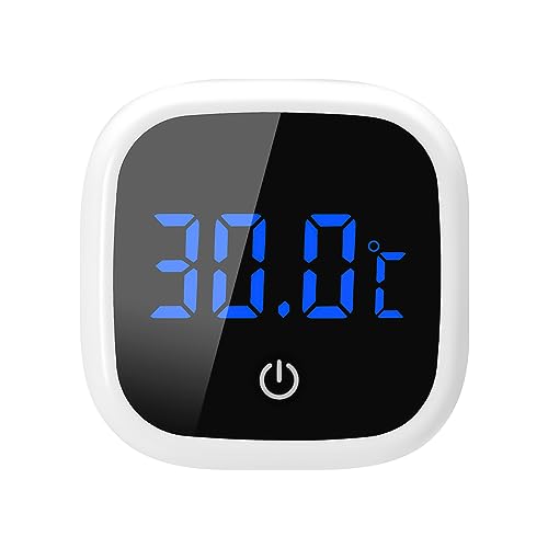 Aquarium Thermometer, Mini Aquarium Thermometer Digital, LED-Anzeige, Hochpräzisions-Temperatursensor, Geeignet für Süßwasser-Meeresaquarien