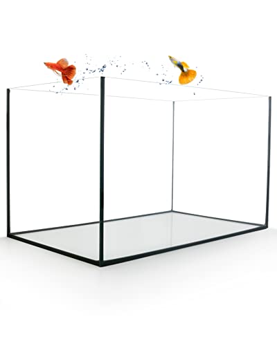 GarPet Aquarium aus Glas - Glasbecken für Süß- und Seewasser - hochwertiges Glas-Aquarium - Premium Fisch-Aquarium - Fisch-Becken 50 x 30 x 30 cm