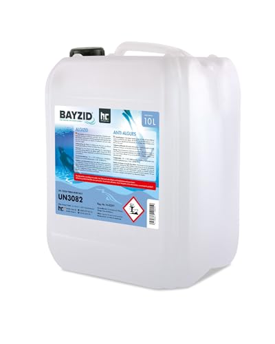 Bayzid Algizid Algenverhütung 1 x 10L - Algenvernichter Pool - Pool Zubehör - Präventiver Schutz vor Algen, Bakterien & Pilzen - Für Sauberes Wasser