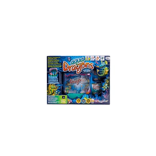 Aqua Dragons schlüpfen und wachsen lebende Wassertiere, Unterwasserwelt-Lernspielzeug-Set, 400-ml-Tank, Deluxe-LED-Licht, funktioniert mit zwei AAA-Batterien, Spielzeug für Kinder ab 6 Jahren.