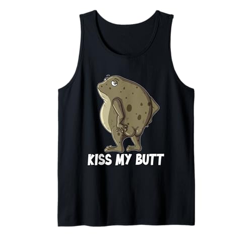 Kaulquappe Frecher Frosch gemeine Kröte sagt kiss my Butt Tank Top