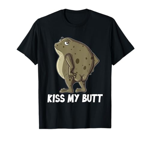 Kaulquappe Frecher Frosch gemeine Kröte sagt kiss my Butt T-Shirt