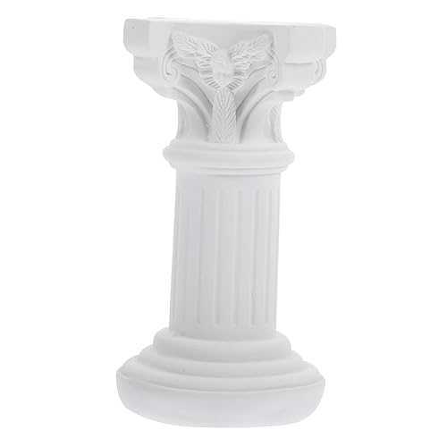 SEWOART Römische Säulenfigur Blumenhalter Säule Mini Römische Säule Mehrschichtige Kuchensäulen Mini-engelfiguren Mini Griechische Säule Römischer Säulenständer Dekorative Säulen Harz Weiß