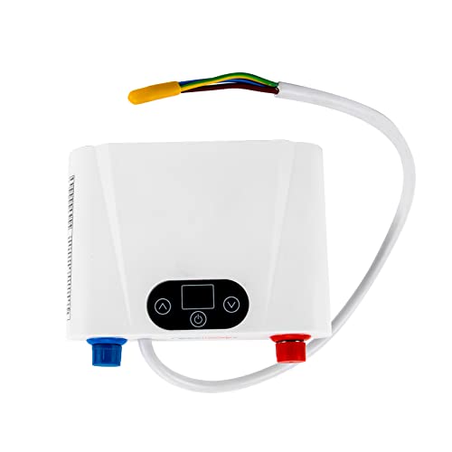 SUBKUDY Elektrischer Klein Durchlauferhitzer,Mini Küche Bad Untertisch Warmwasser Gerät,5.5KW Untertisch Druckfest Wasserdicht Elektrisch 220V