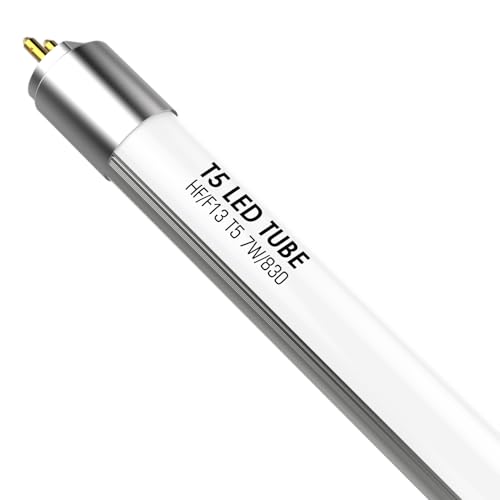 IHYCTV T5 LED Röhre, 517mm, 7W LED Röhre für Evg, Ersatz für 13W Leuchtstoffröhre mit G5 Sockel, 910lm, 3000K, 830, Warmweißes Licht, 140 Grad, Einfache Installation, 1 Stück