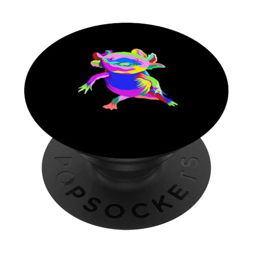 Axolotl Pop Art Mädchen Jungen Kinder PopSockets mit austauschbarem PopGrip