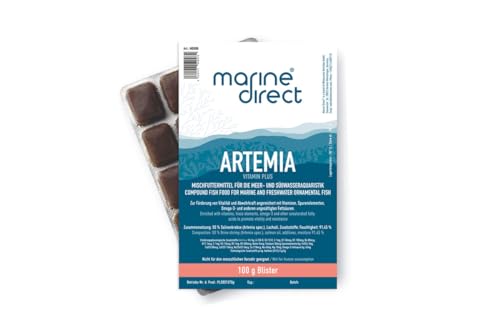 Marine Direct – Frostfutter Artemia 100g Blister – nährstoffreiches Fischfutter für Süß- & Meerwasser Aquaristik – gefrorenes Aquarienfischfutter