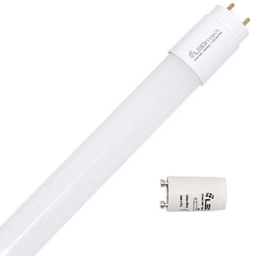 NCC-Licht LED Leuchtmittel T8 Röhre 45cm 8W G13 800lm 865 Tageslichtweiß 6500K inklusive Starter