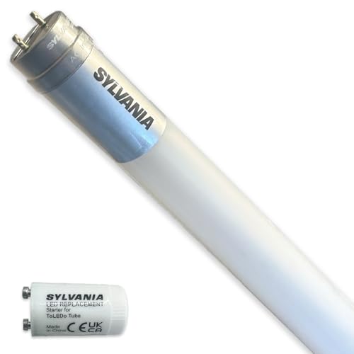 SYLVANIA LED T8 Röhre 90cm | 6500K Tageslichtweiß | Neonröhre Ersatz | 1700 Lumen | 11,3 Watt | Leuchtmittel mit Starter