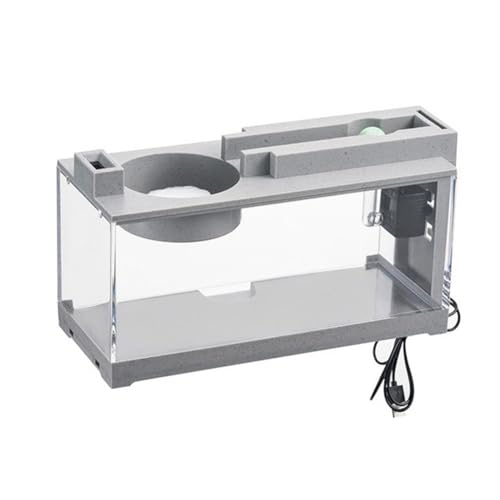 rieder Mini-Aquarium-Aquarium-Starterkits, Stummschaltung, Wasserdurchflussfilter, Mini-Landschafts-Aquarium, Büro-Desktop-Dekoration, B