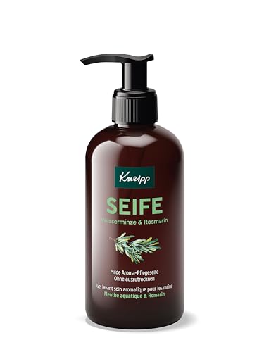 Kneipp Milde Aroma-Pflegeseife Wasserminze Rosmarin, milde Seife für eine gründliche Handreinigung, natürliche ätherische Öle für ein besonderes Dufterlebnis, 250 ml