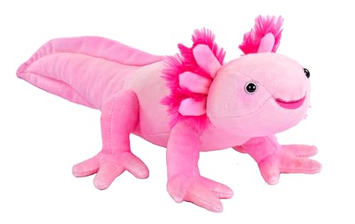 Wild Republic Cuddlekins Mini Axolotl, Plüschtier, 20 cm, Plüschspielzeug, Füllung besteht aus recycelten Wasserflaschen