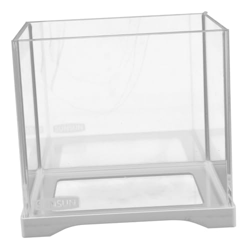 TOBBOMEY Aquarium Würfel Aquarium Stapelbar Würfel Tank Durchsichtige Fischschale Mini Aquarium Würfel Aquarium Hydrokultur Pflanzenhalter Desktop Aquarium Kleine