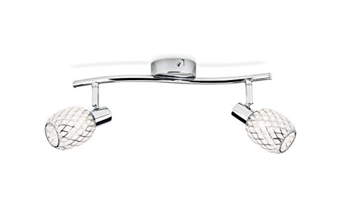 Signify Philips Essentials Deltoid Spotbalken/Röhren, 2 x 40 W, 230 V, G9, Chrom