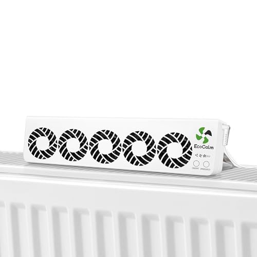 ecoCalm Heizkörper Ventilator Mono Set, Intelligenter Heizkörperverstärker Erhöhen die Effizienz der Heizung und Sparen Energie, Geeignet für Heizkörper wie TYP21, TYP22, TYP32