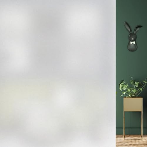 DIFIT Milchglasfolie,Fensterfolie Blickdicht,Milchglasfolie Selbstklebend Fenster Sichtschutzfolie Fensterfolien Non-Klebefolie Folie Sichtschutz Für Hause Badzimmer Büro (44.3X200CM)