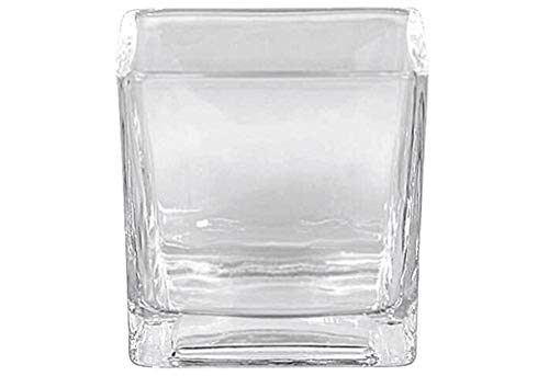 Sandra Rich RF 75-75 'Cube' Vase / Windlicht Glas Würfel, eckig, 8 x 8 x 8 cm, klar, 1 Stück