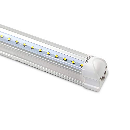 OUBO LED Leuchtstoffröhre mit Fassung komplett 90CM LED Tube T8 Röhre Leuchtstofflampe, 14 Watt 1850 Lumen, Naturweiss 4000K, Transparente Abdeckung