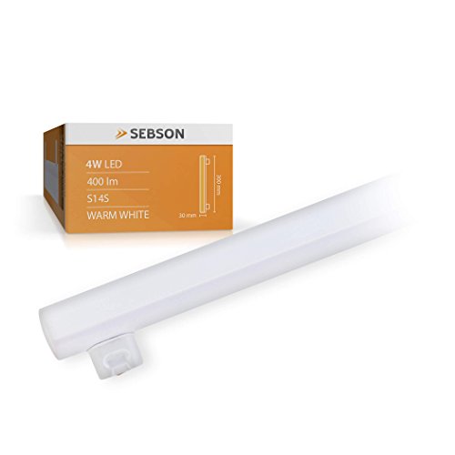 SEBSON LED Lampe S14S 30cm, 4w, ersetzt 35W Glühlampe, 400lm, warmweiß, LED Linienlampe 150°