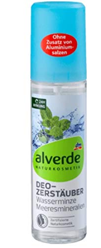 alverde BIO NATURKOSMETIK Deo Zerstäuber Deodorant Wasserminze Meeresmineralien, 75 ml