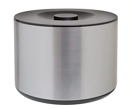 Großer Eiswürfelbehälter 10 Liter in gebürsteter Aluminiumoptik | Eisbox mit Deckel 3-tlg. | Gastronomiequalität | Bar | Eiskübel