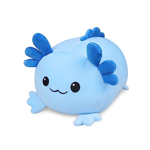 Axolotl Kuscheltier Süße Axolotl Plüschtier Spielzeug, Kawaii Axolotl Stofftier Plüschtier Kissenpuppe Kawaii Heimdekoration Großes Geschenk für Kinder Geburtstag Weihnachten(9,8 Zoll, Blau)