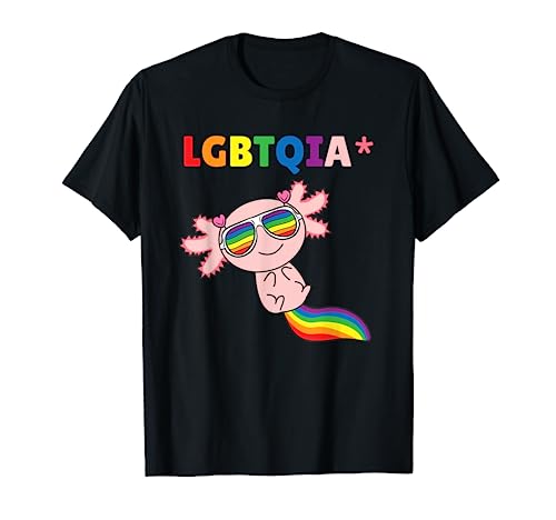 Axolot Regenbogenflagge Pride LGBTQIA T-Shirt