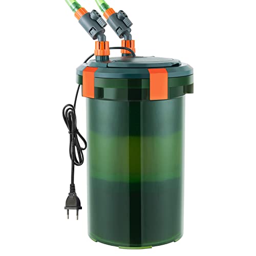 FEDOUR 1500L/H Aquarium Außenfilter, 15W Einstellbarer Aquarium Kanisterfilter, Aquarien Außenfilter mit Filtermaterial für 75-500L Aquarium (1500L/H)