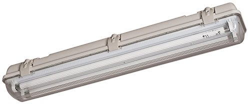 StarLicht 563492961 Gestell Leuchtstoffröhre Aqualux ECO 2 x 14 W Kunststoff grau