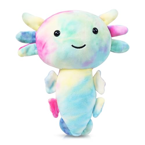 Tydeus Axolotl Plüschtier 20cm,Stofftier Plüschpuppen,Axolotl Süße Kuscheltier für Kinder,Flauschiges Kinderspielzeug Geschenk für Jungen und Mädchen Geburtstage Weihnachts Neujahrsgeschenke